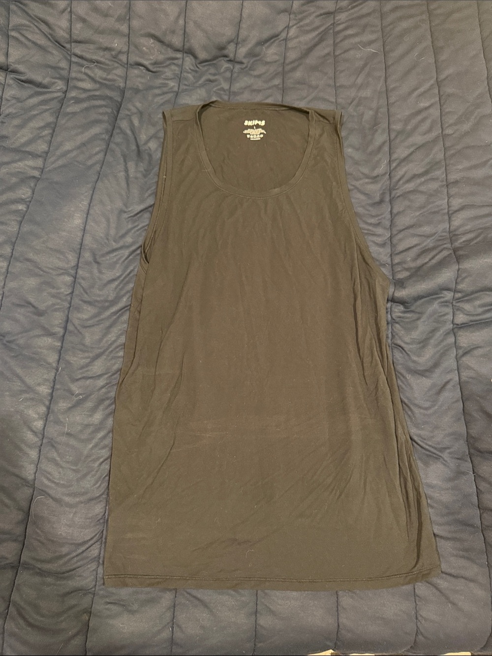 SKIMS Black Scoop Neck Tank Top